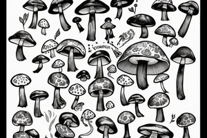 Sexy Mushroom GIrl tattoo idea
