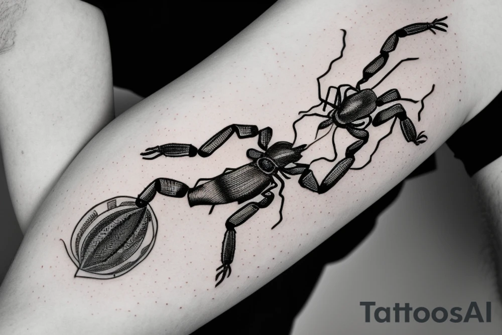 A scorpion on the arm tattoo idea