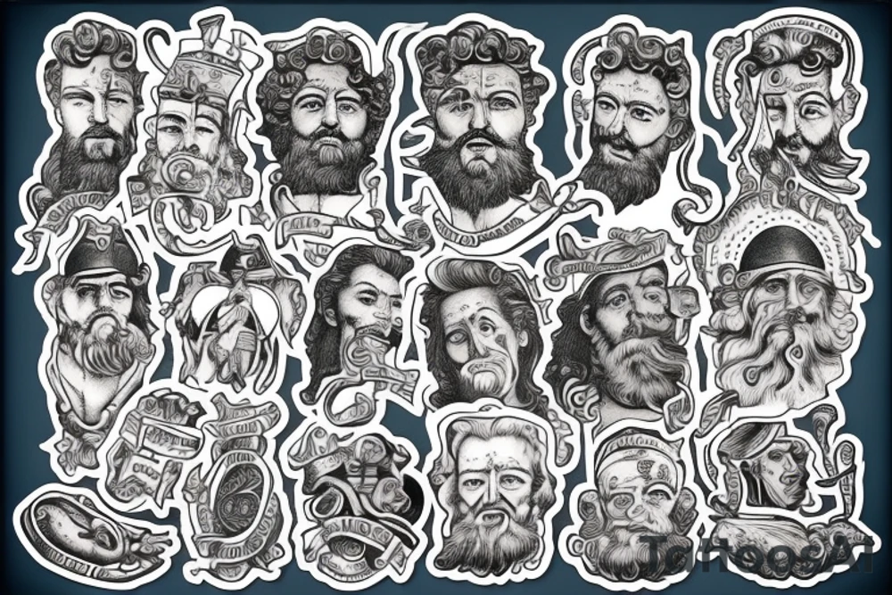 Portrait of marcus aurelius tattoo idea