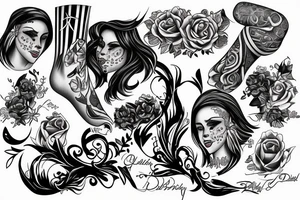 acouple, one to be at a male leg and other to be at female leg tattoo idea