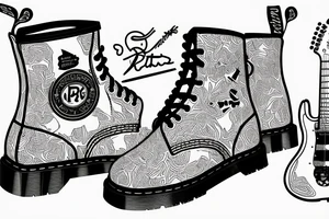 Electric guitar and dr martens at a concert tattoo idea