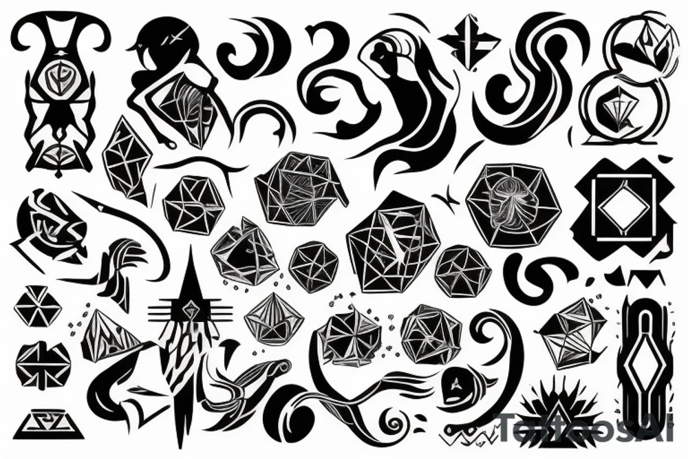 Znak zodiaku koziorożec tattoo idea