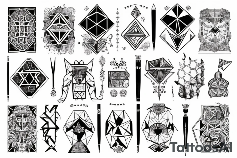 Znak zodiaku koziorożec tattoo idea