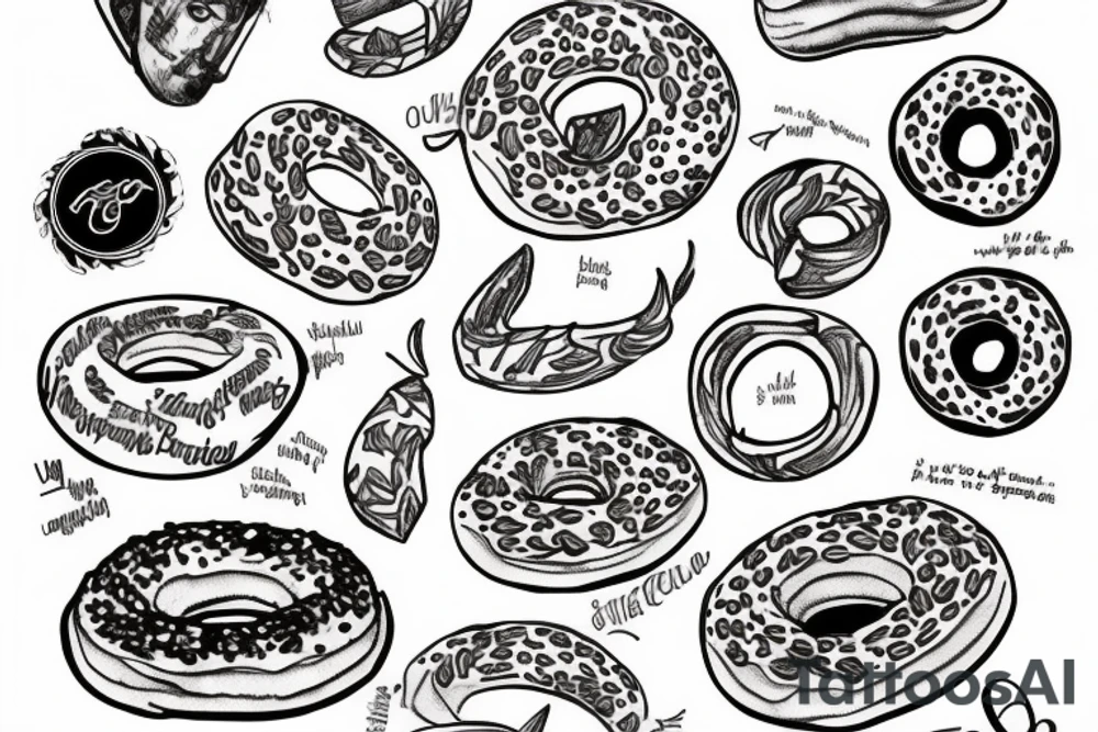 a lox bagel tattoo idea