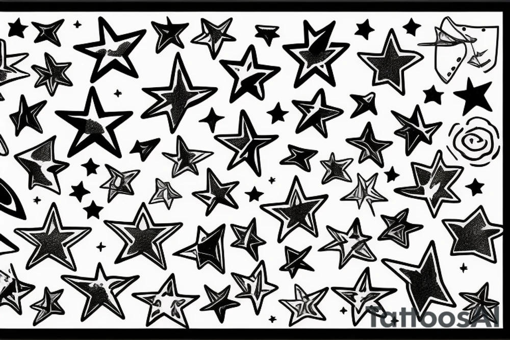 All the stars tattoo idea