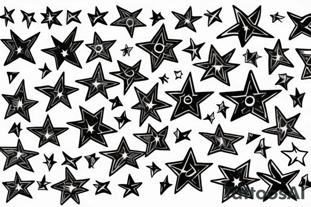 All the stars tattoo idea