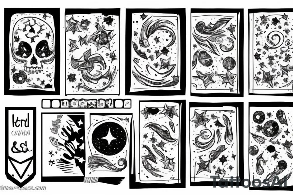 Stress and stars tattoo idea