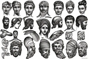 ancient Greek man tattoo idea