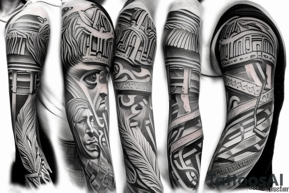 ancient Greek man tattoo idea
