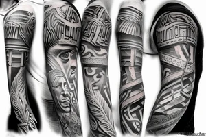 ancient Greek man tattoo idea