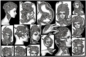 Perseus holding Medusa's head tattoo idea
