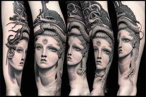 Perseus holding Medusa's head tattoo idea