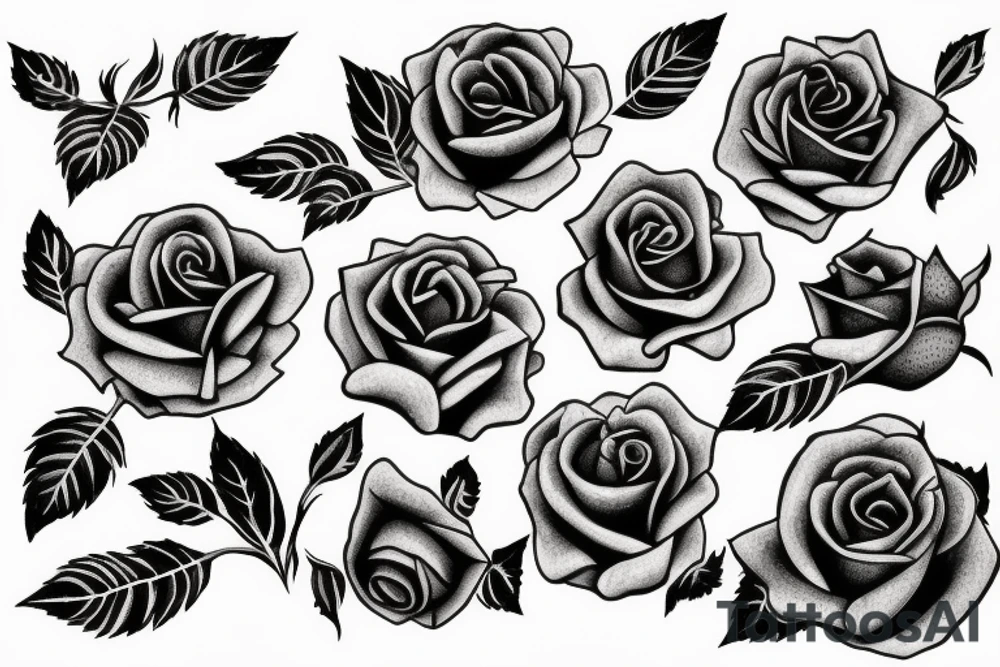 Rose with 999 in it tattoo idea