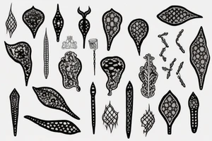 thin long rusty nail tattoo idea