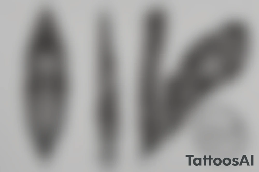 thin long rusty nail tattoo idea