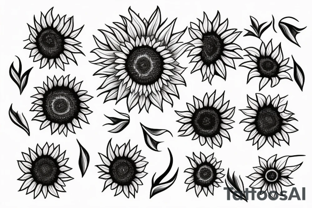 Sunflower tattoo idea