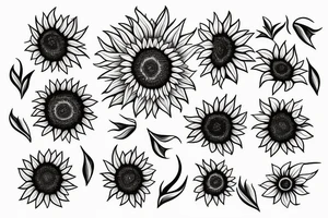 Sunflower tattoo idea
