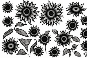 Sunflower tattoo idea