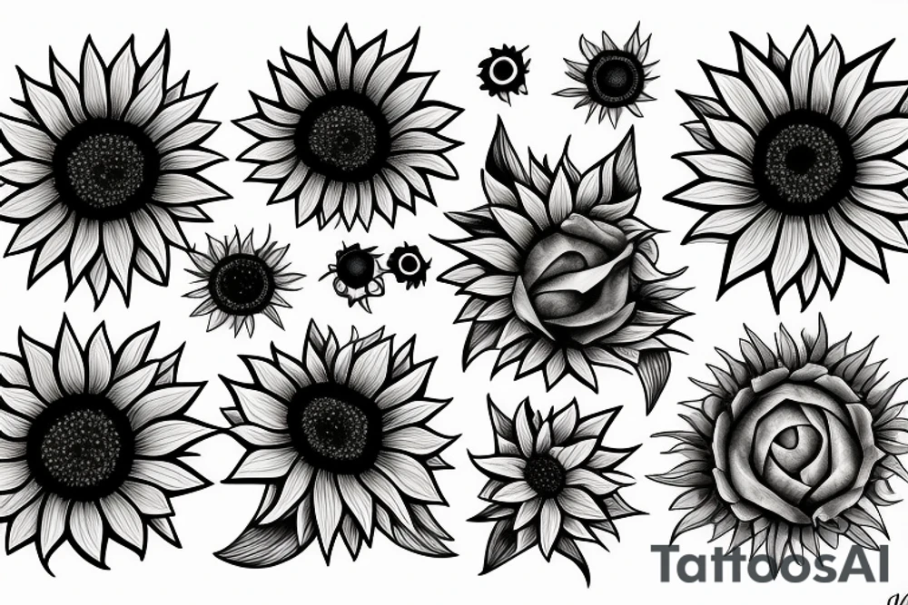 Sunflower tattoo idea