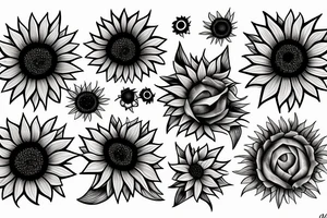 Sunflower tattoo idea