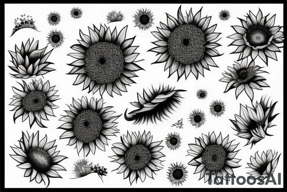 Sunflower tattoo idea