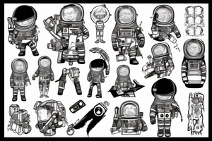 chainsaw man anime astronaut tattoo idea