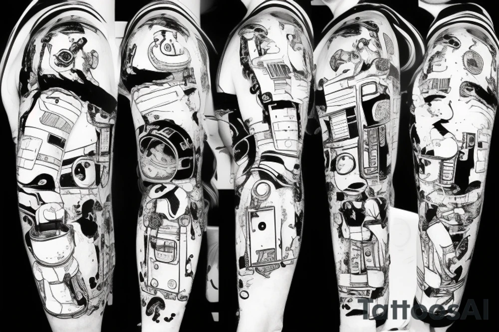 chainsaw man anime astronaut tattoo idea