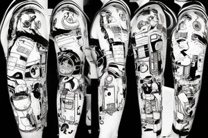 chainsaw man anime astronaut tattoo idea