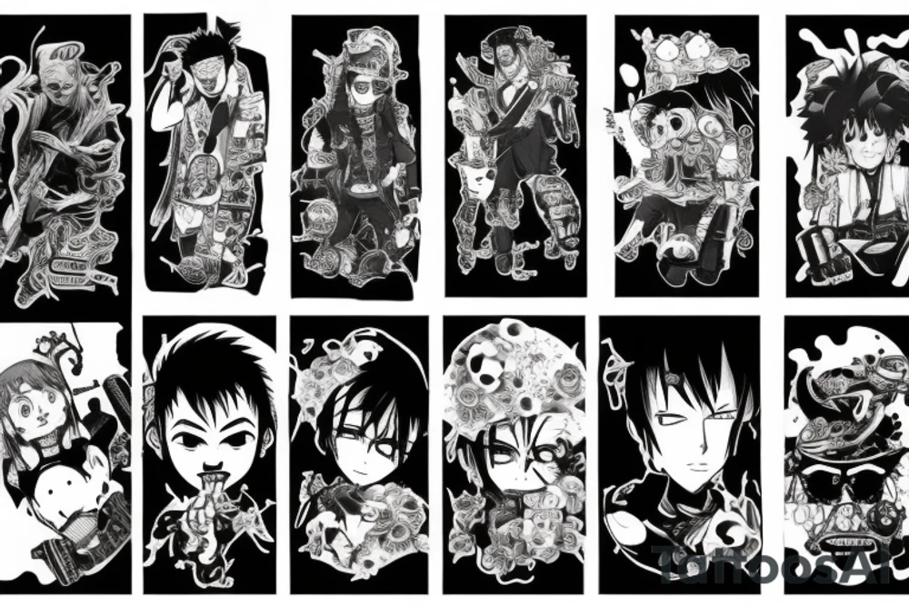 chainsaw man anime tattoo idea