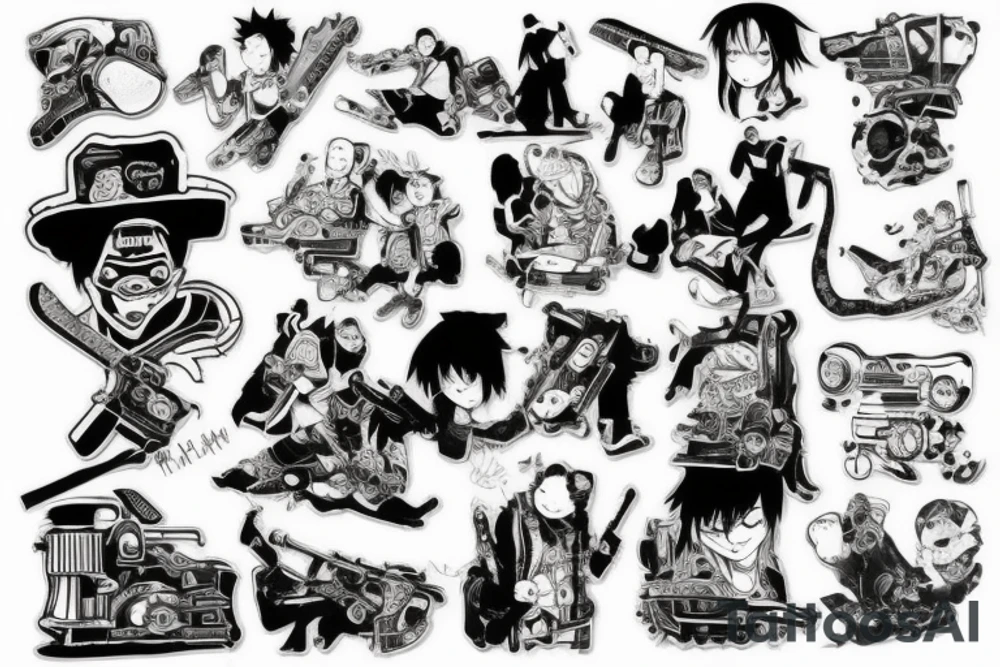 chainsaw man anime tattoo idea