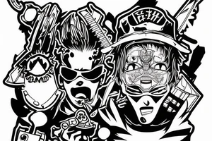 chainsaw man anime celtics pochita tattoo idea