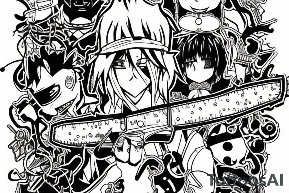 chainsaw man anime celtics pochita tattoo idea