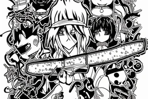 chainsaw man anime celtics pochita tattoo idea