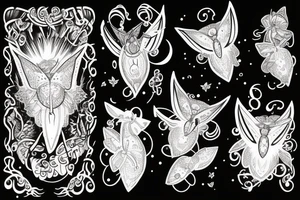 lunar moths tattoo idea
