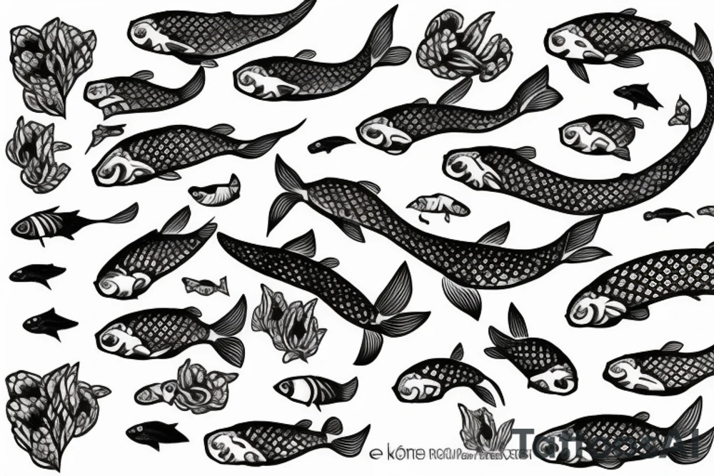 Koi fishes tattoo idea