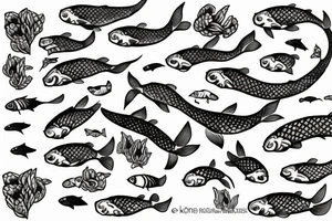 Koi fishes tattoo idea