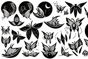 lunar moths tattoo idea