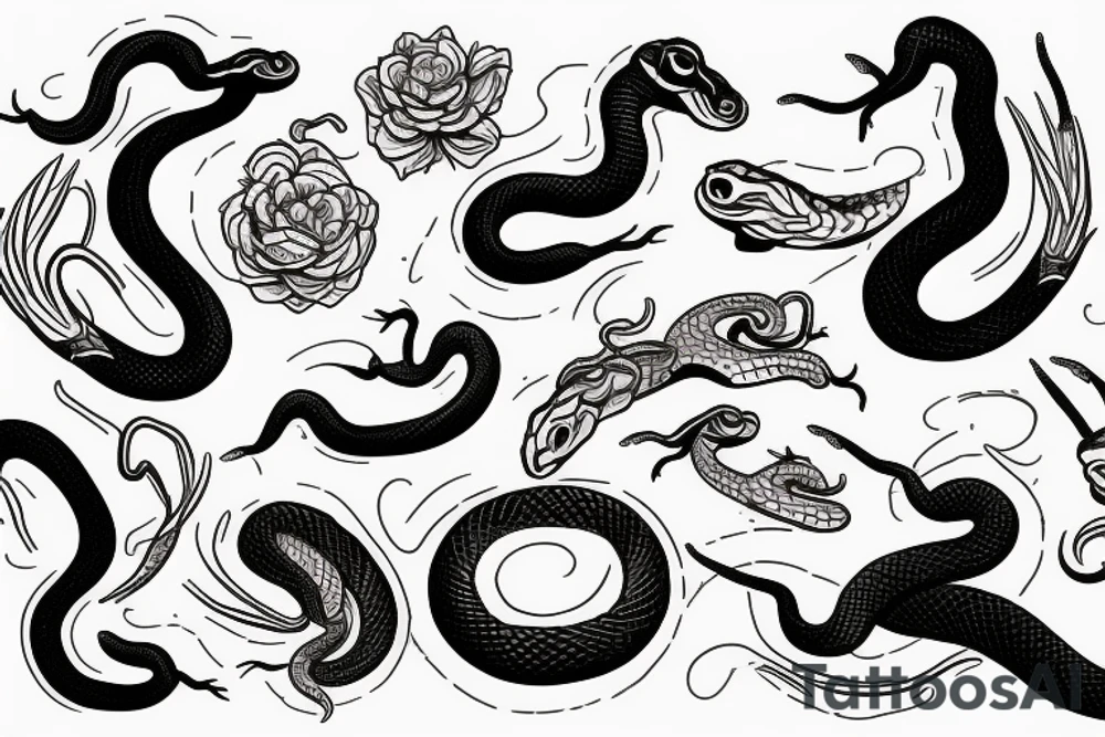 a small snake tattoo idea