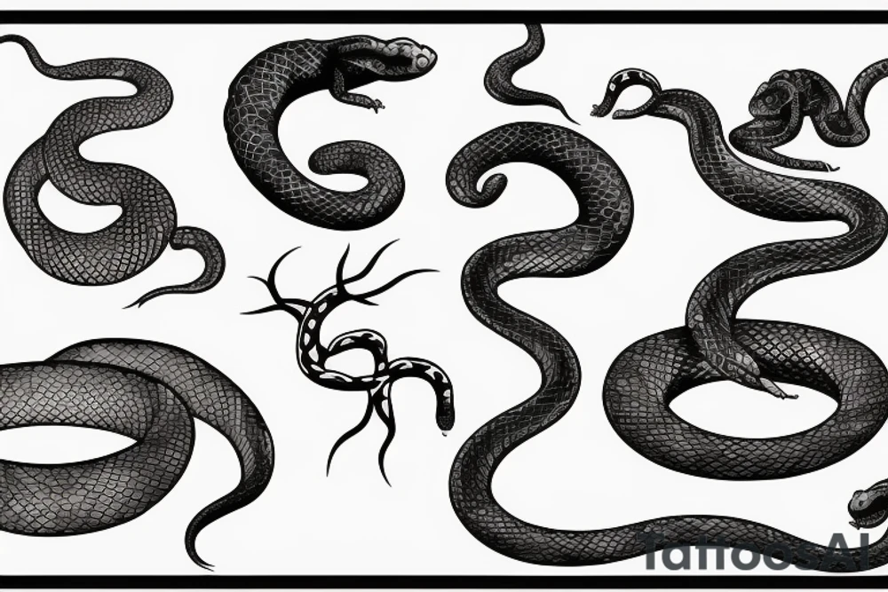 a small snake tattoo idea