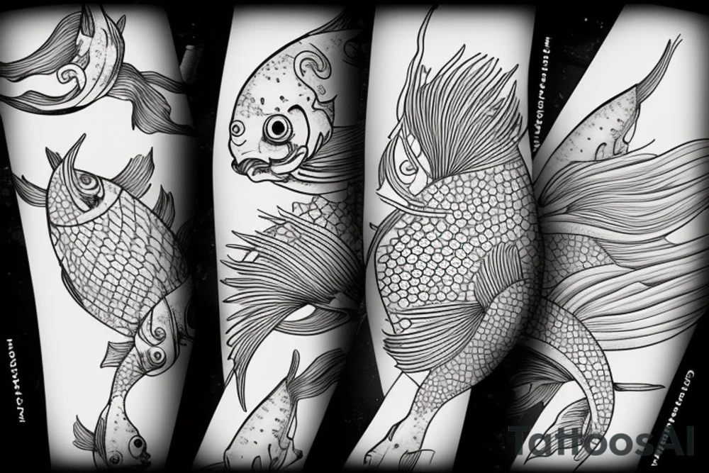 a magikarp as a koi fish tattoo idea