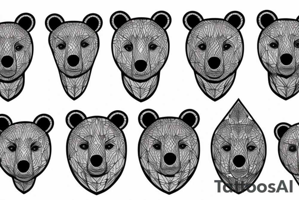 Bear rose tattoo idea