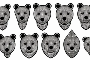 Bear rose tattoo idea