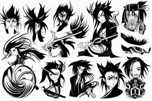 tanjiro from anime demon slayer tattoo idea