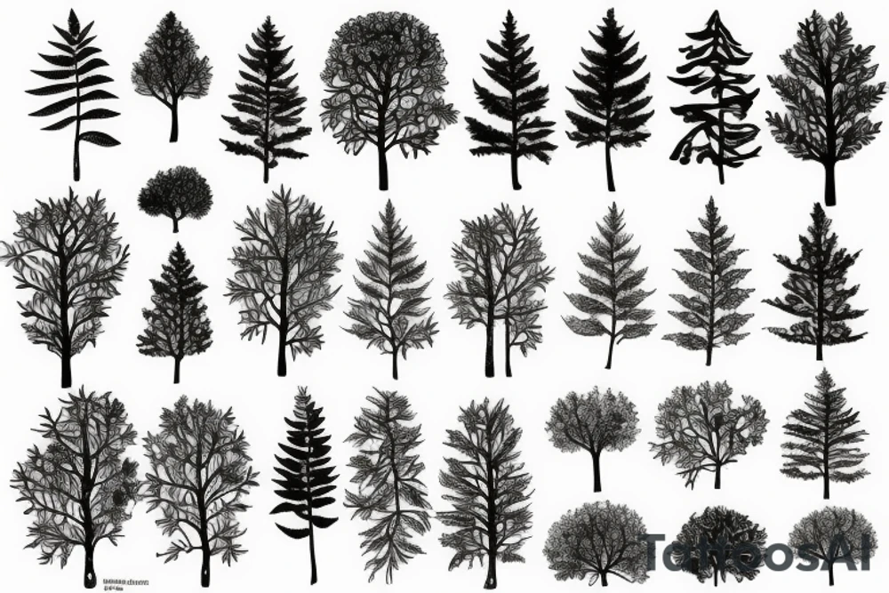 Hemlock tree branch tattoo idea