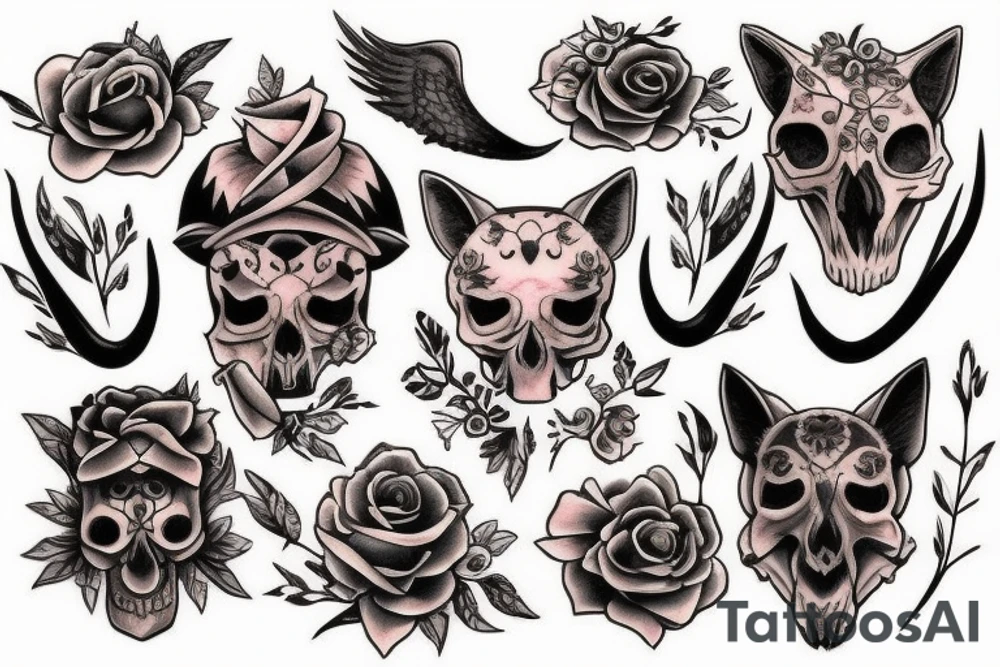 Fox skull tattoo idea
