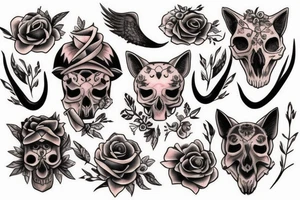 Fox skull tattoo idea