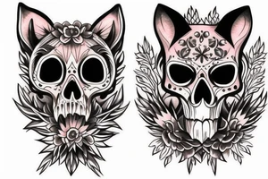 Fox skull tattoo idea