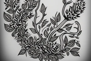 whole arm slavic tatto with Tree tattoo idea