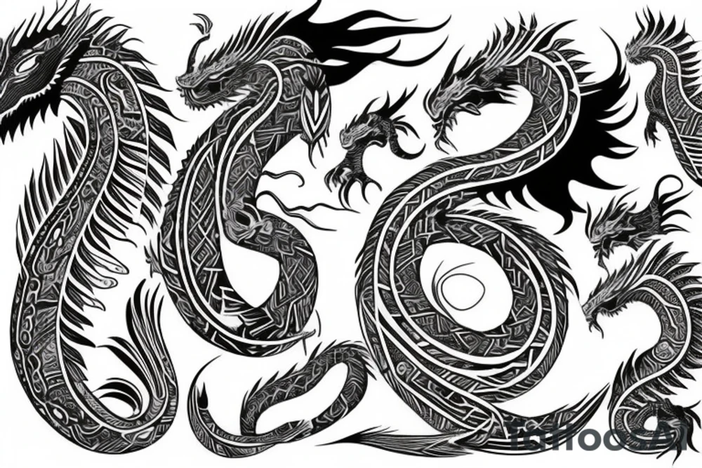 maori dragon shoulder tattoo idea