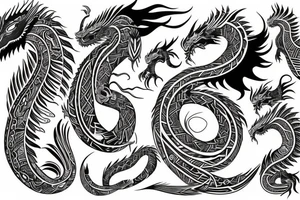 maori dragon shoulder tattoo idea